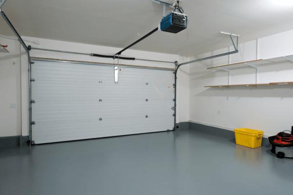 New garage door installed on existing tracks