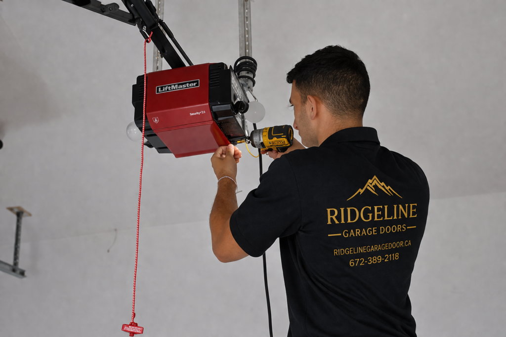 New garage door installation