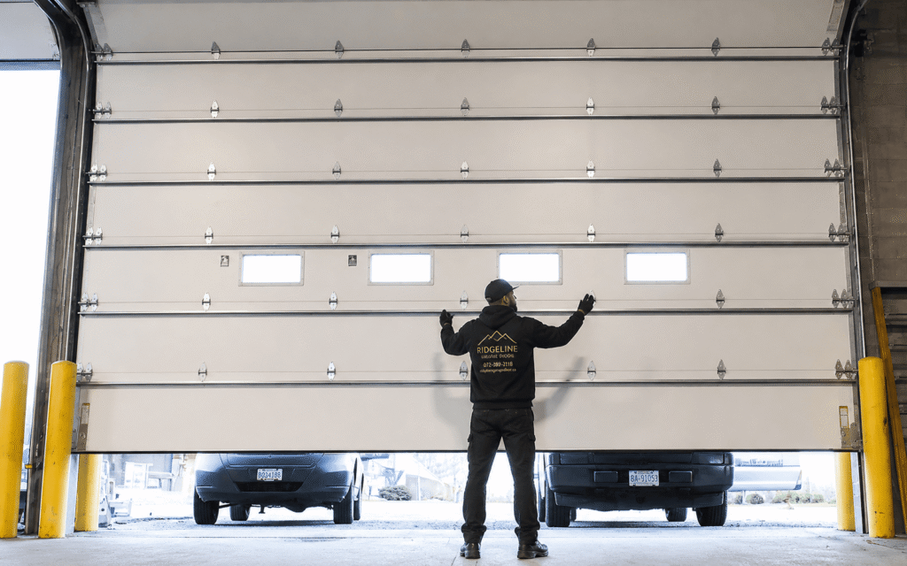 Commercial overhead door installation