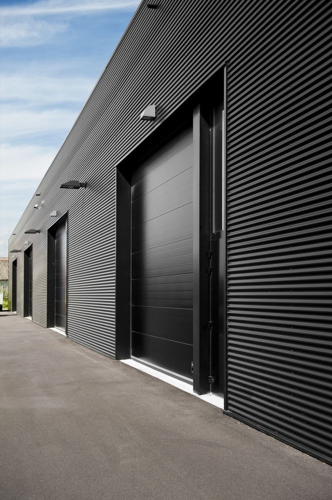 Commercial building garage doors